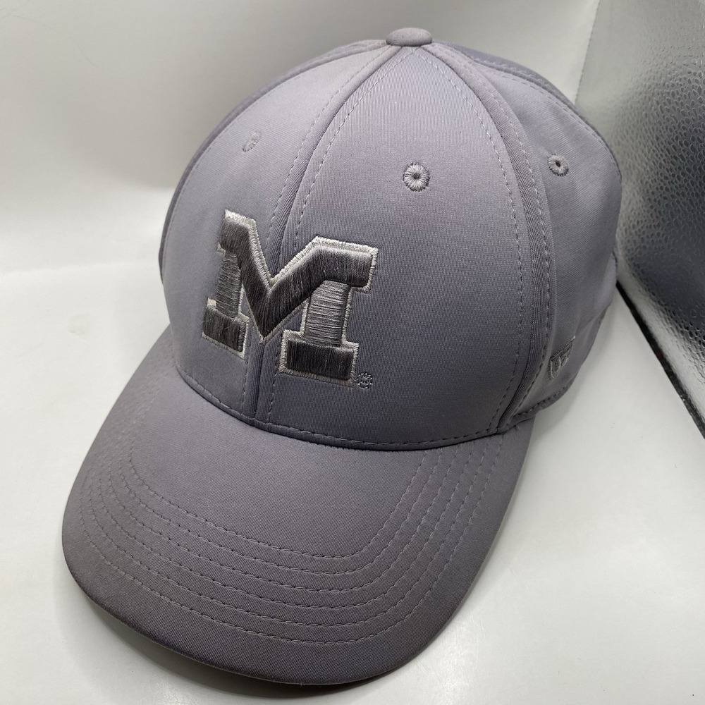 Ole Miss Rebels Hat Flex Fit Size‎ Medium Gray Top World Cleaned See Pics